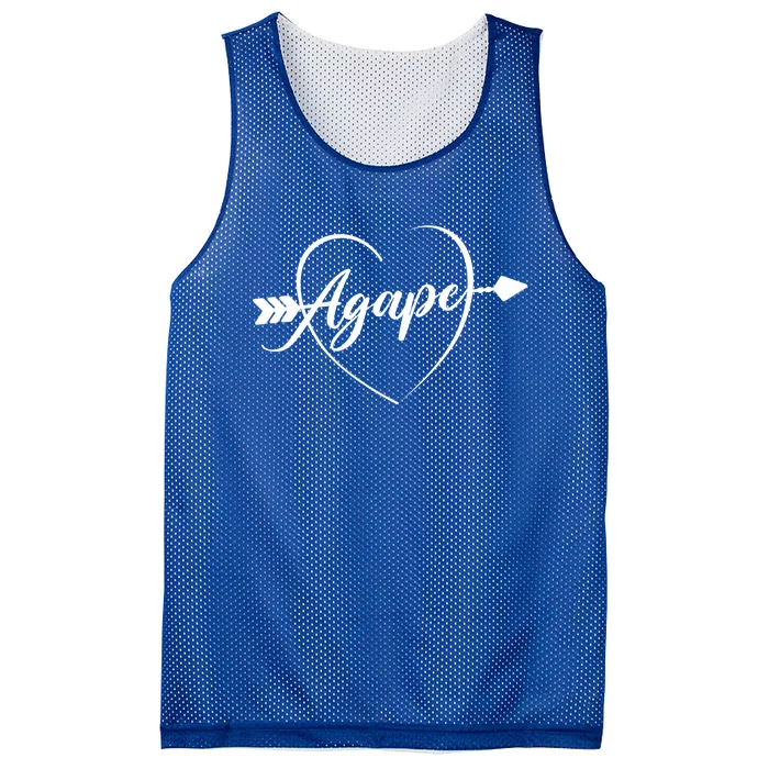 Agape Heart And Arrow Cute Gift Christian Love Gift Mesh Reversible Basketball Jersey Tank