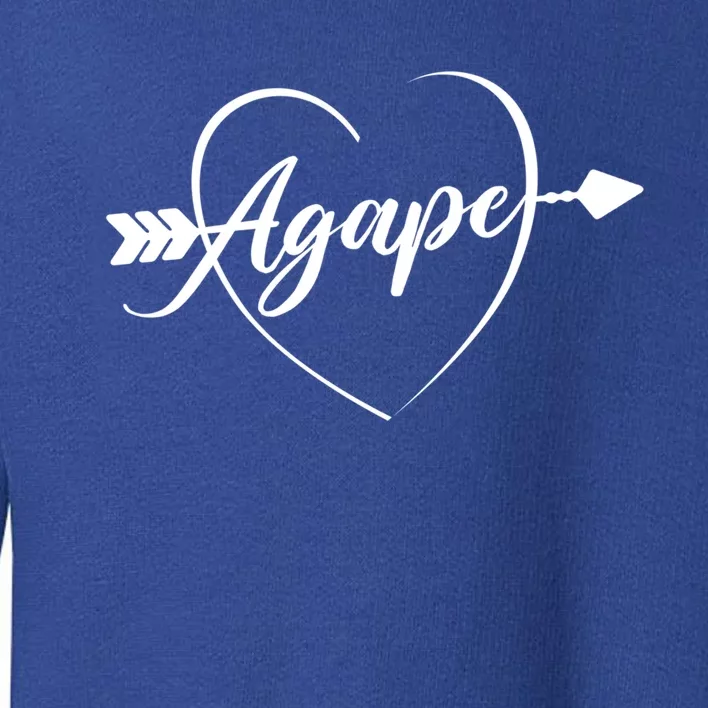 Agape Heart And Arrow Cute Gift Christian Love Gift Toddler Sweatshirt