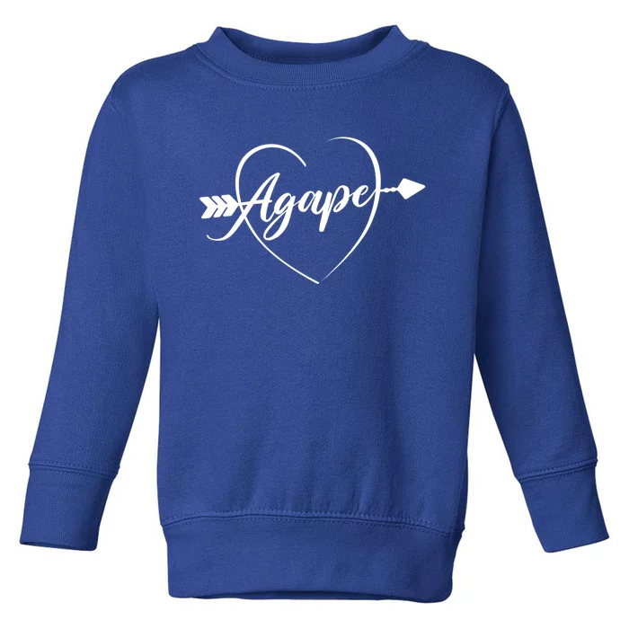 Agape Heart And Arrow Cute Gift Christian Love Gift Toddler Sweatshirt