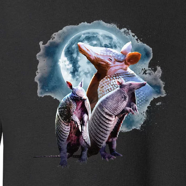 Armadillos Howling At The Moon Funny Armadillo Toddler Sweatshirt