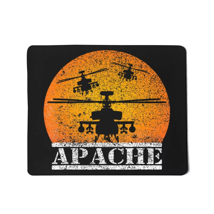 Apache Helicopter AH64 Attack Helicopters Pilot Sunset Mousepad