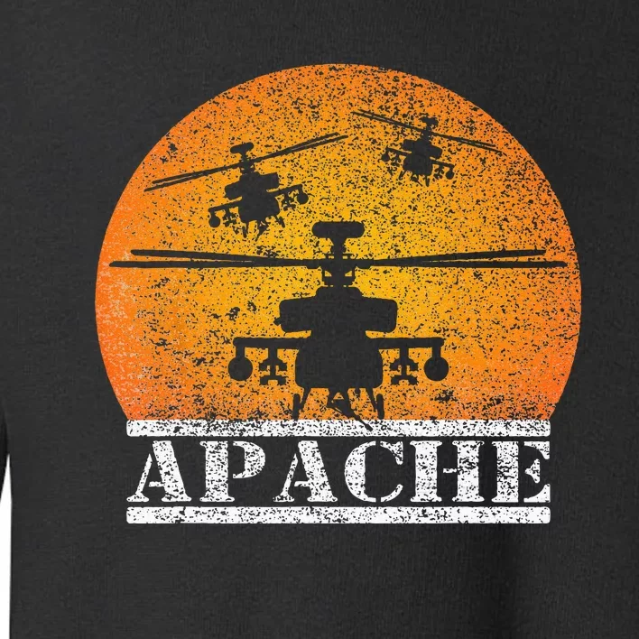 Apache Helicopter AH64 Attack Helicopters Pilot Sunset Toddler Sweatshirt