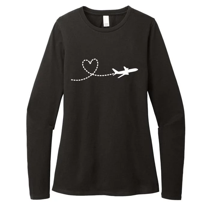 Airplane Hear Womens CVC Long Sleeve Shirt