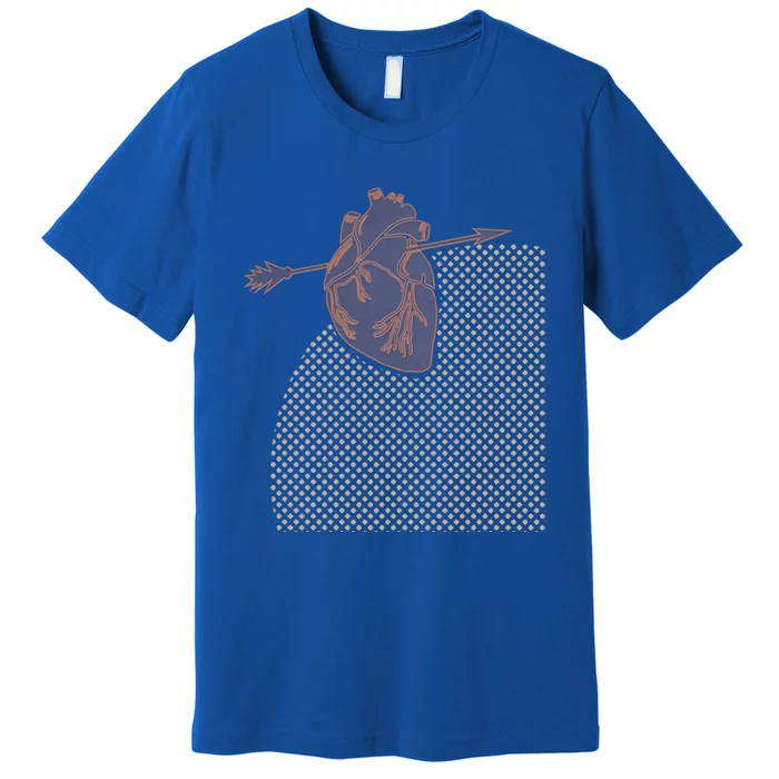 Anatomical Heart Abstract Art Bohemian Arrow Heart Love Great Gift Premium T-Shirt