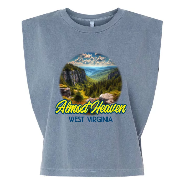 Almost Heaven Garment-Dyed Women's Muscle Tee