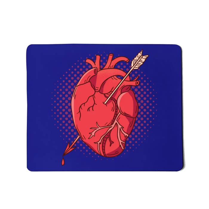 Anatomical Heart Arrow Anatomy Valentine Love Meme Nurse Funny Gift Mousepad