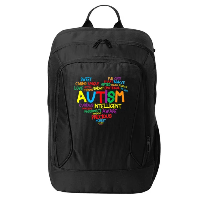 Autism Heart Autism Awareness Proud Autism Mom Family Gift City Backpack