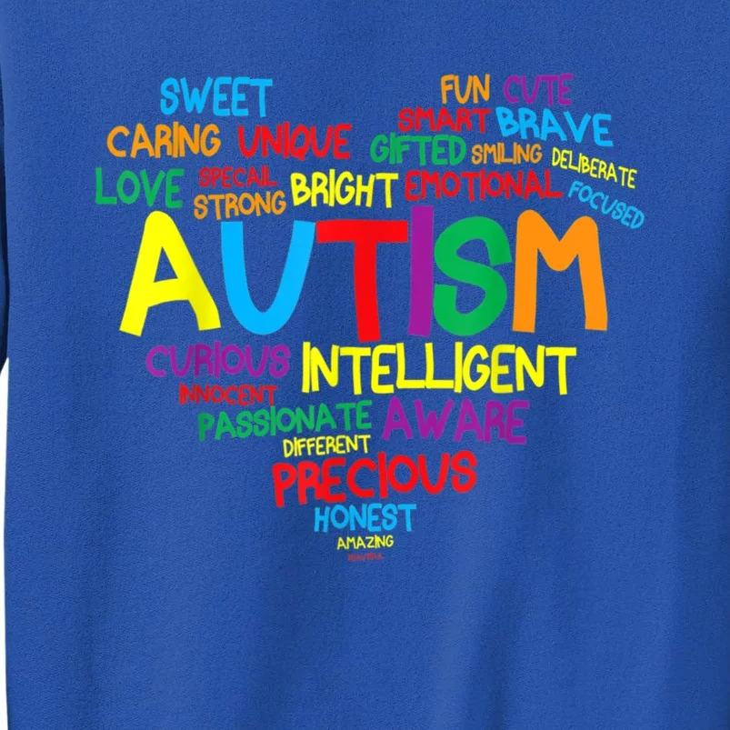 Autism Heart Autism Awareness Proud Autism Mom Family Gift Tall Sweatshirt