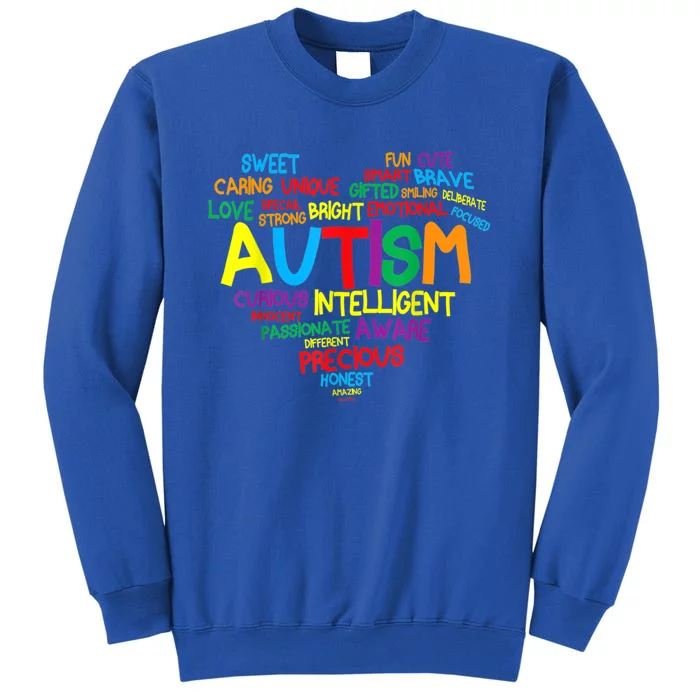 Autism Heart Autism Awareness Proud Autism Mom Family Gift Tall Sweatshirt