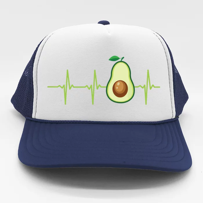 Avocado Heartbeat Avocado Gift Vegan Women Trucker Hat