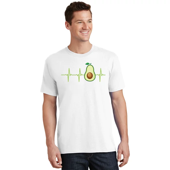 Avocado Heartbeat Avocado Gift Vegan Women T-Shirt