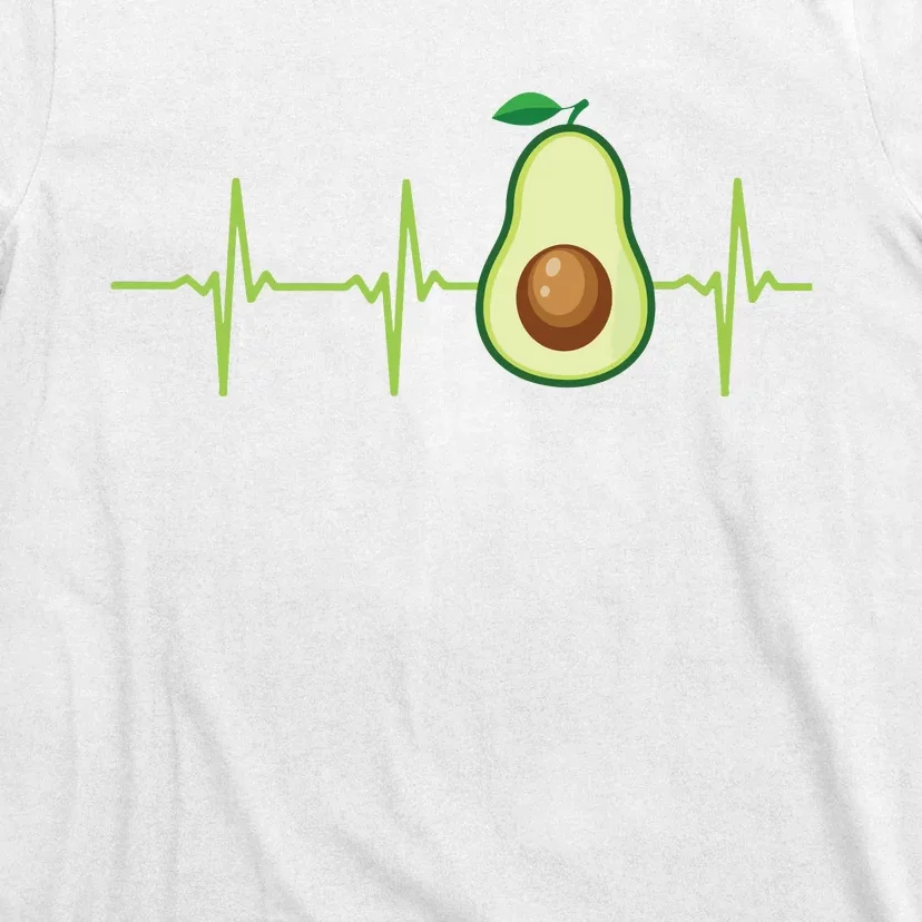 Avocado Heartbeat Avocado Gift Vegan Women T-Shirt