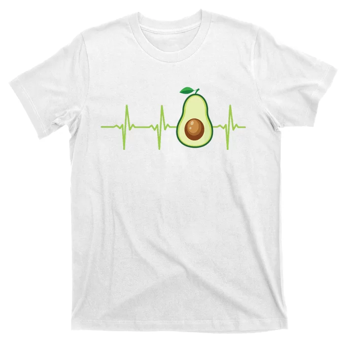 Avocado Heartbeat Avocado Gift Vegan Women T-Shirt