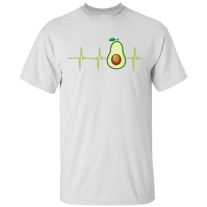 Avocado Heartbeat Avocado Gift Vegan Women Tall T-Shirt