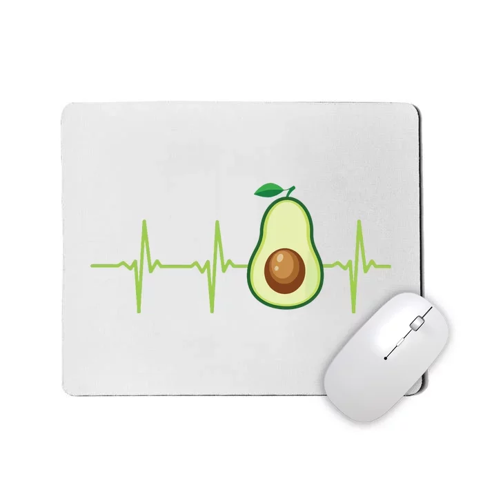 Avocado Heartbeat Avocado Gift Vegan Women Mousepad