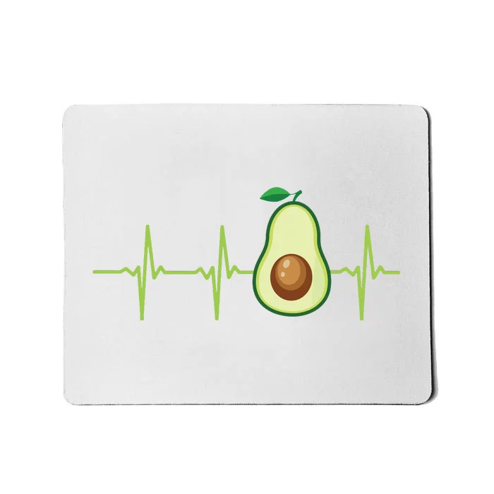 Avocado Heartbeat Avocado Gift Vegan Women Mousepad