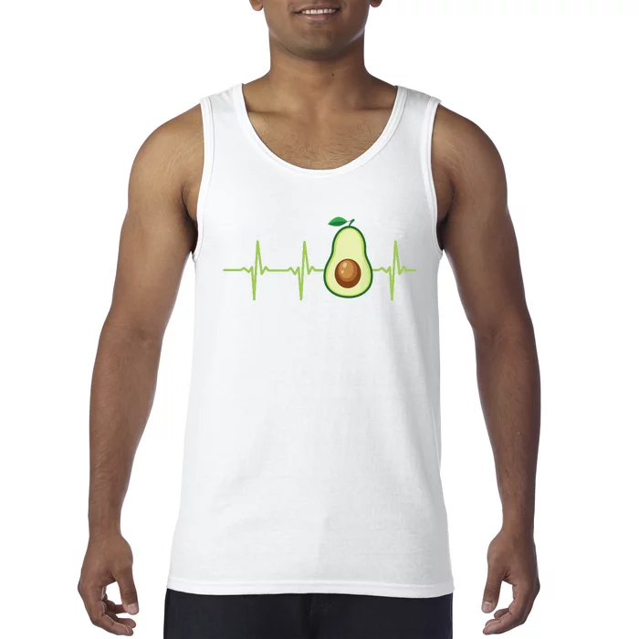 Avocado Heartbeat Avocado Gift Vegan Women Tank Top