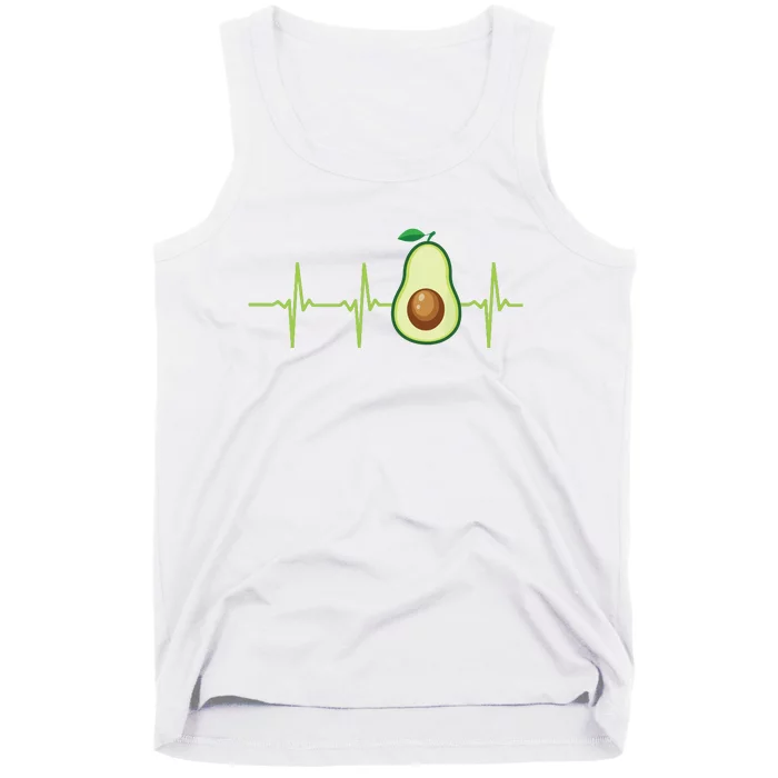 Avocado Heartbeat Avocado Gift Vegan Women Tank Top