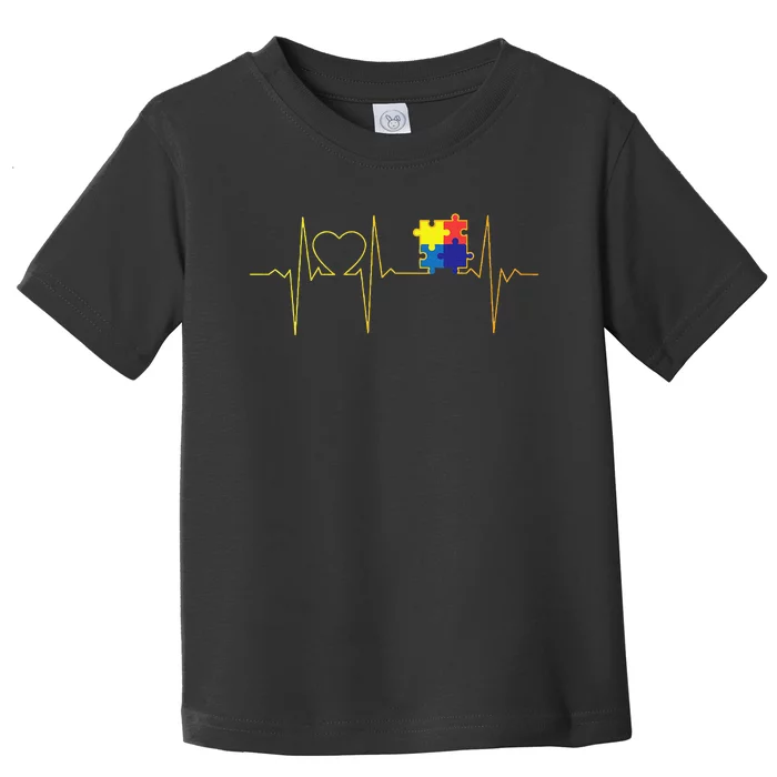 Autism Heartbeat Autism Awareness Toddler T-Shirt