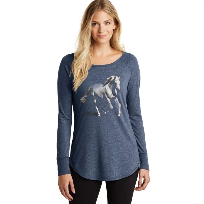 Arabian Horse Women's Perfect Tri Tunic Long Sleeve Shirt