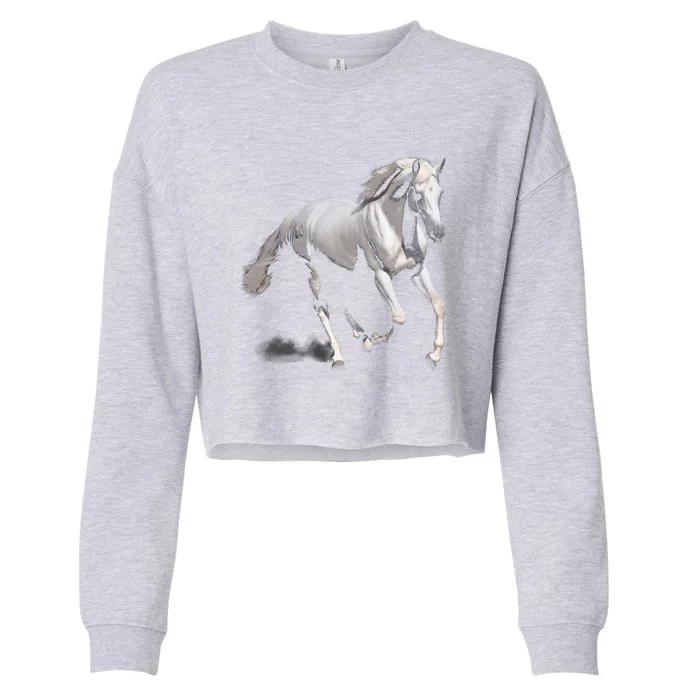 Arabian Horse Cropped Pullover Crew