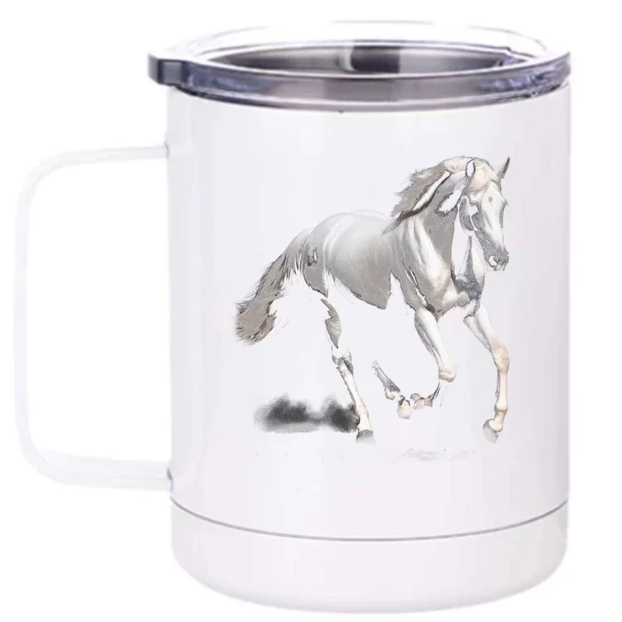 Arabian Horse Front & Back 12oz Stainless Steel Tumbler Cup