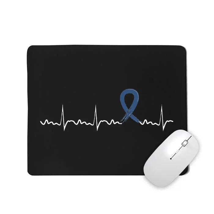 ALS Heartbeat ALS Blue Ribbon Awareness Mousepad