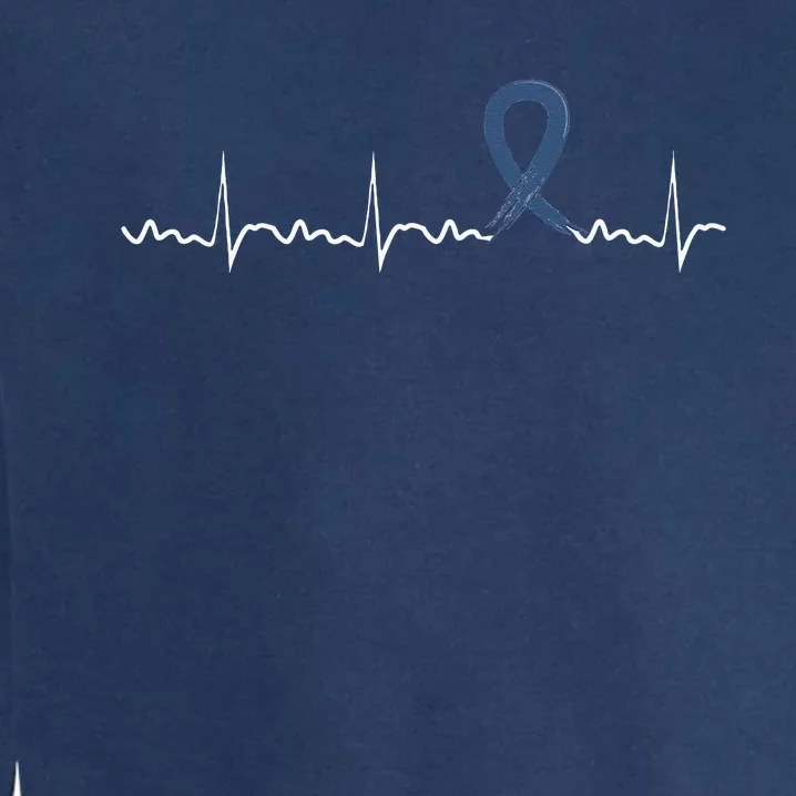 ALS Heartbeat ALS Blue Ribbon Awareness Garment-Dyed Sweatshirt