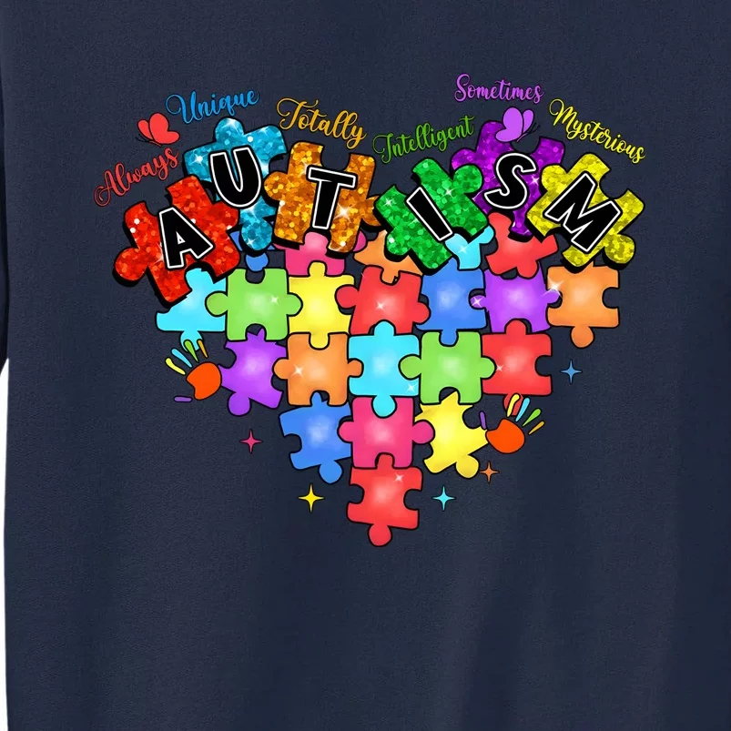 Autism Heart Autism Awareness Month Advocate Tall Sweatshirt