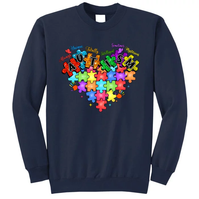 Autism Heart Autism Awareness Month Advocate Tall Sweatshirt