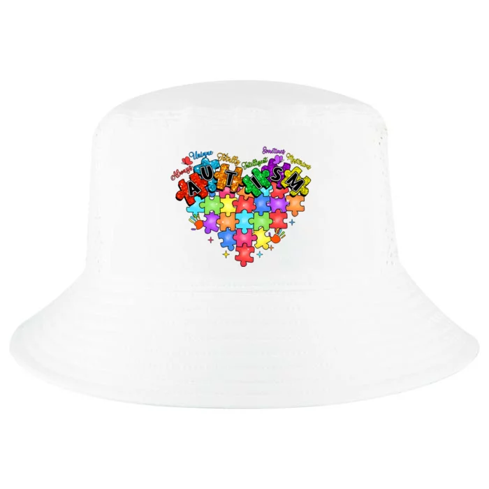 Autism Heart Autism Awareness Month Advocate Cool Comfort Performance Bucket Hat