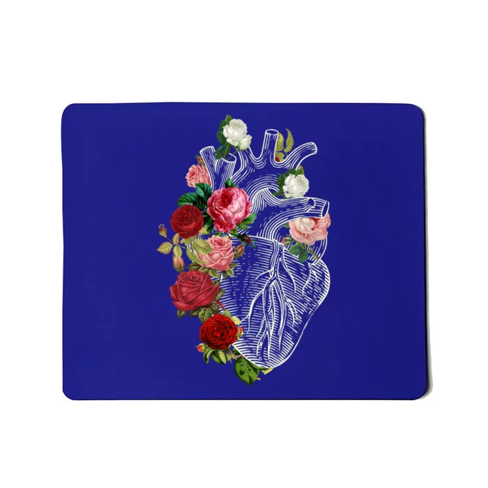 Anatomical Heart And Flowers Show Your Love Gift Mousepad