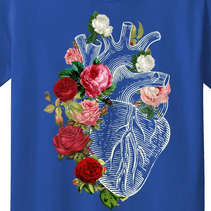 Anatomical Heart And Flowers Show Your Love Gift Kids T-Shirt