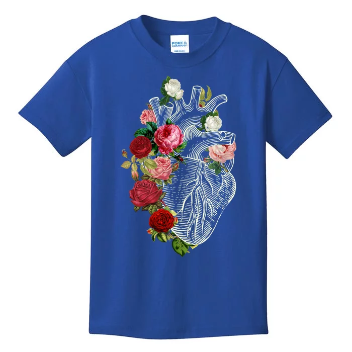 Anatomical Heart And Flowers Show Your Love Gift Kids T-Shirt