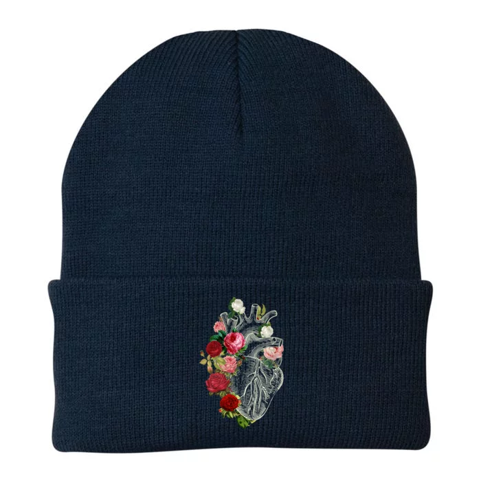 Anatomical Heart And Flowers Show Your Love Gift Knit Cap Winter Beanie