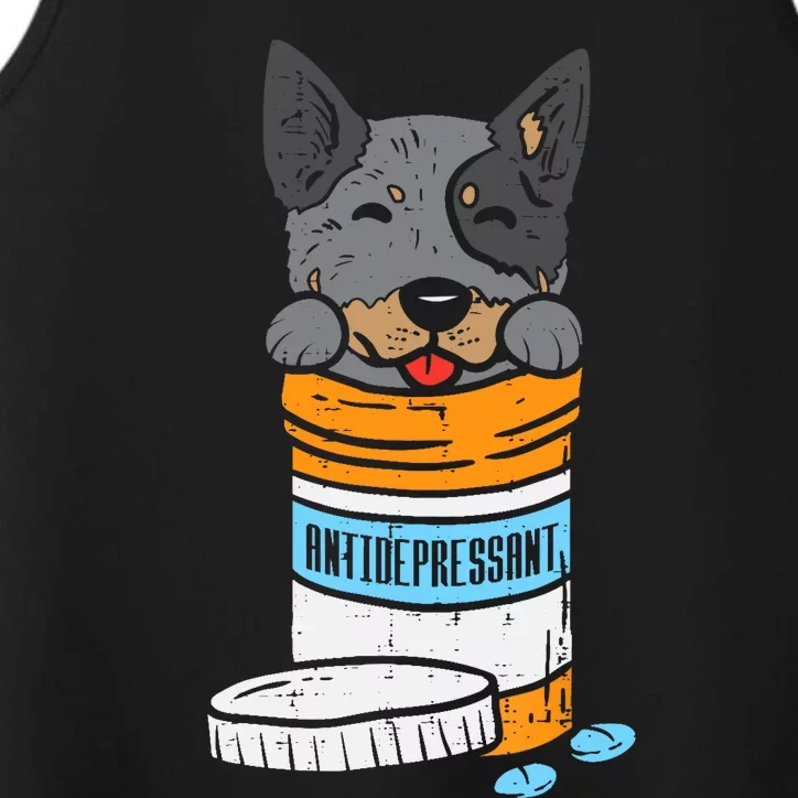 Antidrepressant Heeler Animal Pet Blue Red Cattle Dog Gift Performance Tank