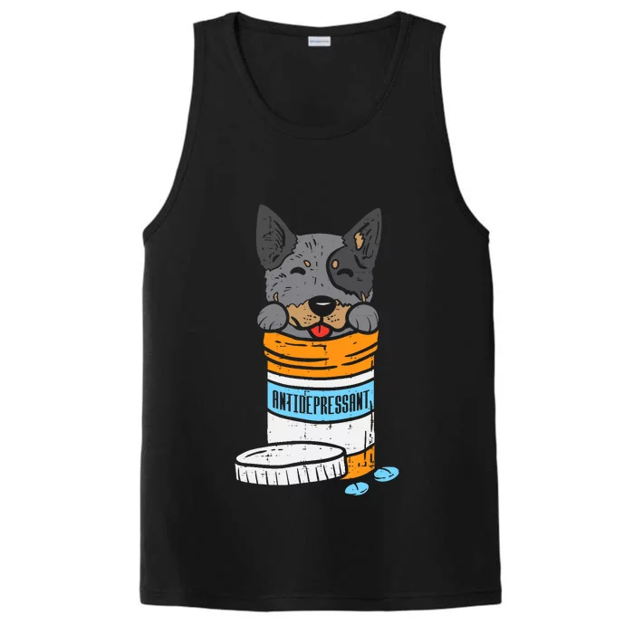 Antidrepressant Heeler Animal Pet Blue Red Cattle Dog Gift Performance Tank