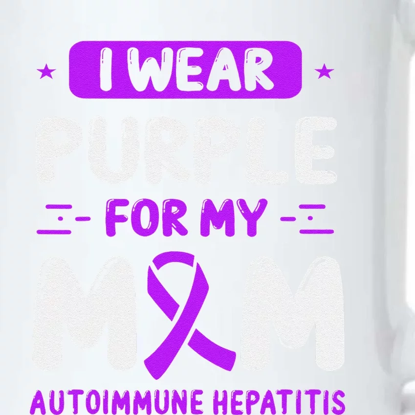 Autoimmune Hepatitis Awareness Mom Purple Ribbon Mama Mother Black Color Changing Mug