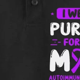 Autoimmune Hepatitis Awareness Mom Purple Ribbon Mama Mother Dry Zone Grid Performance Polo