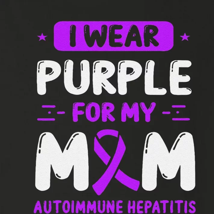 Autoimmune Hepatitis Awareness Mom Purple Ribbon Mama Mother Toddler Long Sleeve Shirt