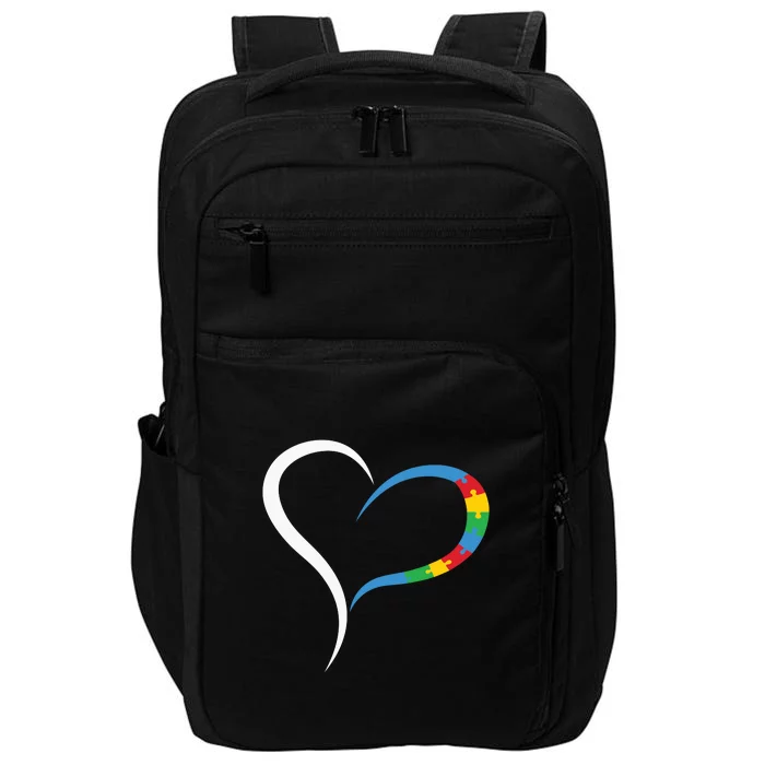 Autism Heart Awareness Heart Puzzle Gift Impact Tech Backpack