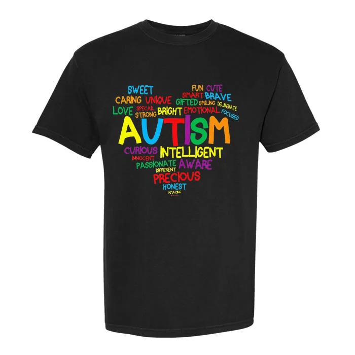 Autism Heart Autism Awareness Proud Autism Mom Gifts Family Garment-Dyed Heavyweight T-Shirt