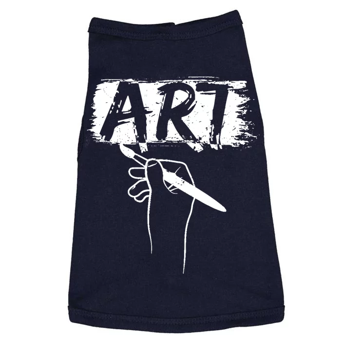 Art Handart Artist Painting Awesome Funny Gift Doggie Tank