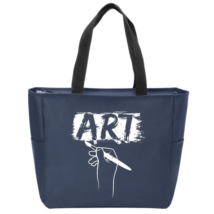 Art Handart Artist Painting Awesome Funny Gift Zip Tote Bag