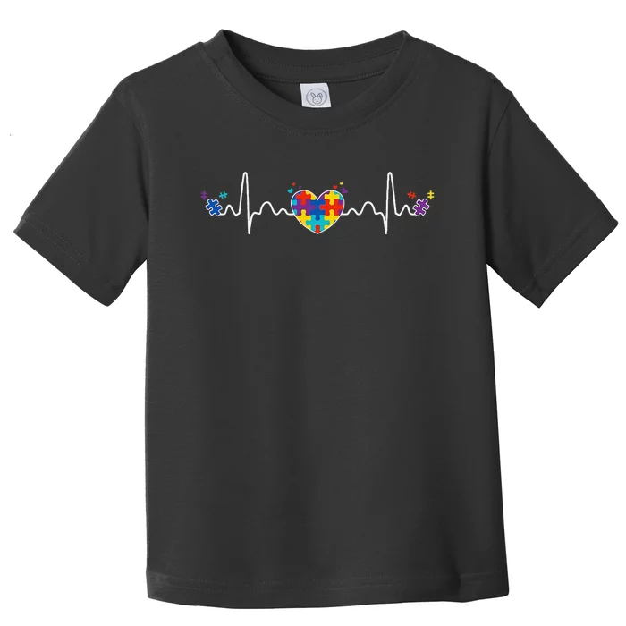 Autism Heartbeat Autistic Awareness Fighter Special Needs Toddler T-Shirt