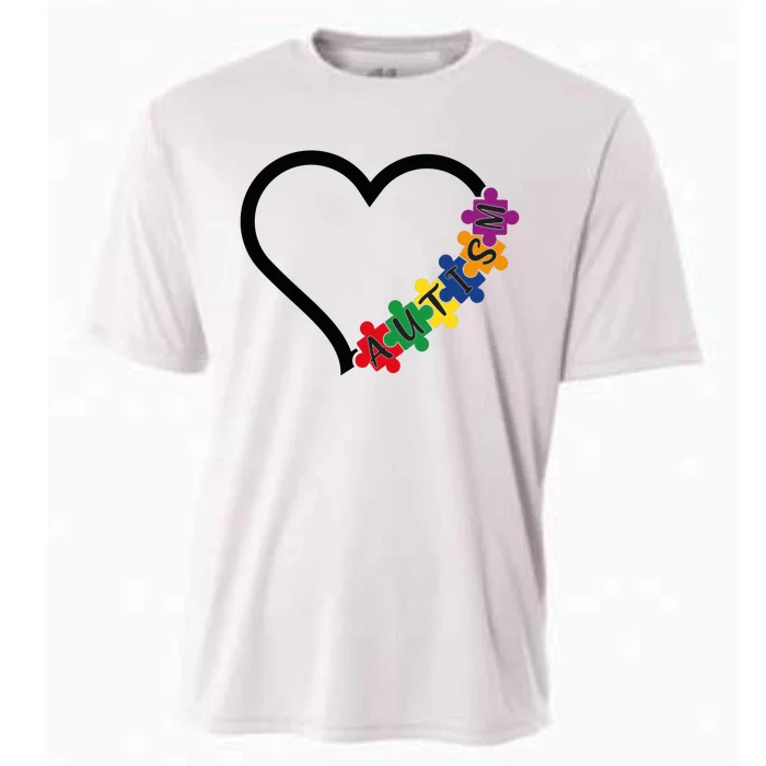 Autism Heart Cooling Performance Crew T-Shirt