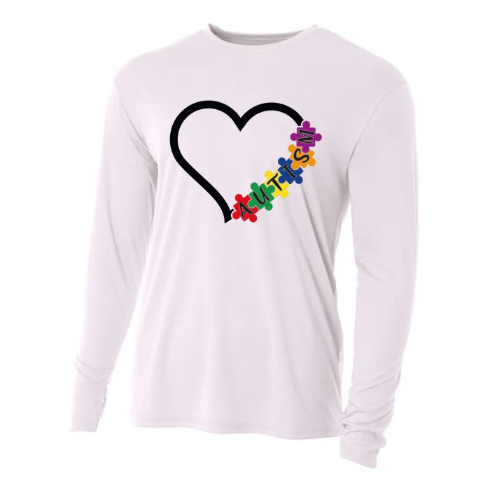 Autism Heart Cooling Performance Long Sleeve Crew