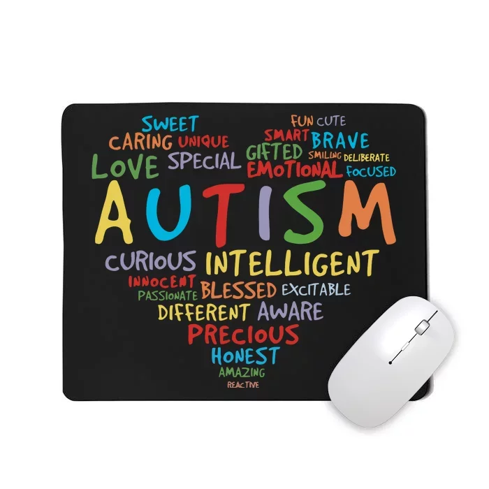 Autism Heart Autism Awareness Autism Mom Autism Supporter Mousepad