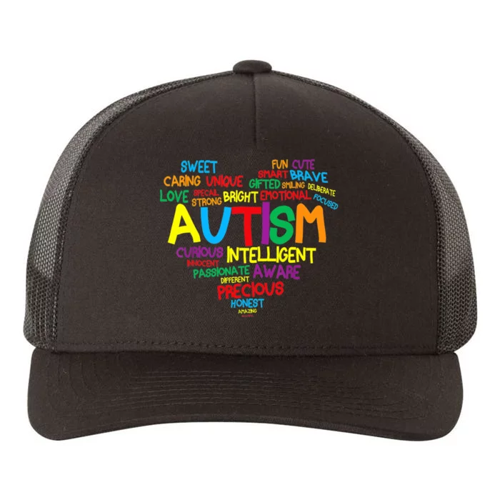 Autism Heart Autism Awareness proud Autism Mom Gifts Family Yupoong Adult 5-Panel Trucker Hat