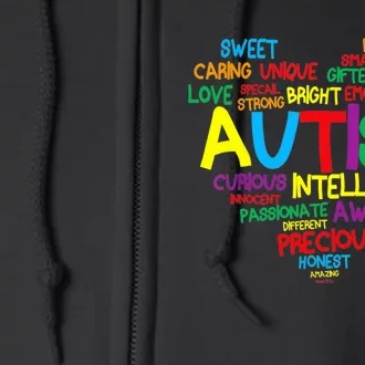 Autism Heart Autism Awareness proud Autism Mom Gifts Family Full Zip Hoodie